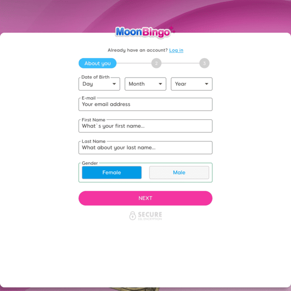 Moon Bingo Registration Form Moon Bingo Registration Form
